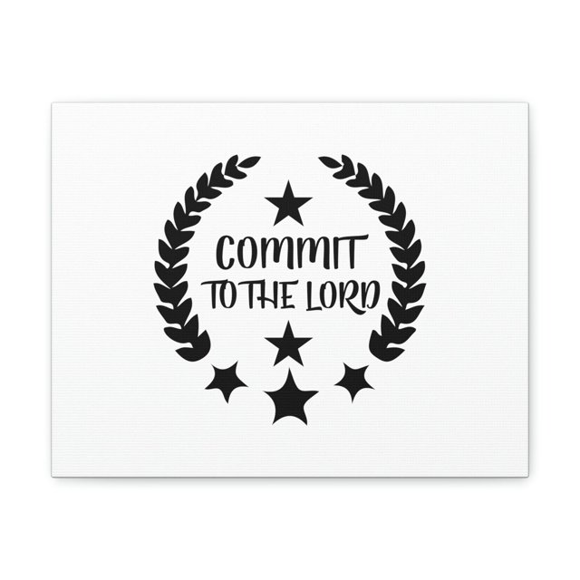 Scripture Walls Commit To The Lord Proverbs 16:3 Stars Christian Wall Art Bible Verse Print Ready to Hang Unframed