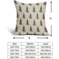 thumbnail image 2 of Christmas Tree Pillow Covers 16x16 Set of 2 Dark Brown Xmas Tree Rustic Style Winter Decorative Outdoor Pillowcases Farmhouse Vintage Holiday Decorations Throw Cushion Case Decor for Couch Sofa Bed, 2 of 6
