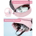 thumbnail image 2 of Mochila de Cuerda RHDZO para Gimnasio con Compartimiento para Zapatos Rosa, 2 of 7