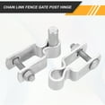 thumbnail image 3 of Uxcell Chain Link Fence Gate Post Hinge, 1" x 1" Galvanized Steel Chain Link Fence Post Hinges Heavy Duty Gate Frame Hinge with Bolts and Nuts for Outside Square Pipe, 3 of 7