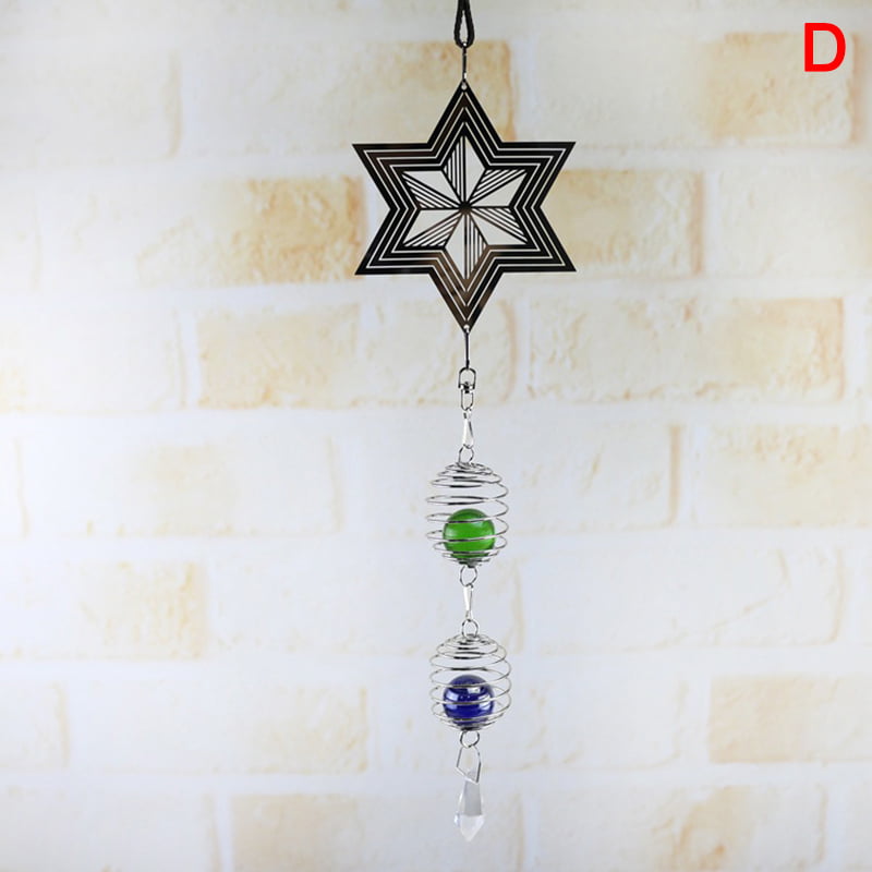 Outdoor Living Wind Chimes Yard Garden Spinner Wind Chime with Spiral Tail Ball