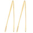 thumbnail image 1 of 1 Set 2 Pcs Stainless Steel Food Clamps Barbecue Clips Cooking Tongs for Home, 1 of 8