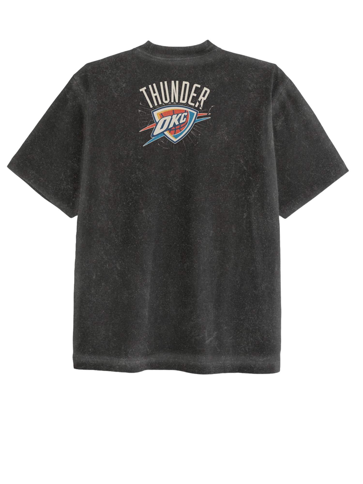 NBA Oklahoma City Thunder Men's & Big Men's Front & Back Boxy Fit Mineral Wash Graphic T-Shirt, Sizes XS–4XLT, 2XB–5XB