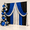 Silver+Black+Royal Blue-10x15ft (6 Panels), variant on Black+Red 10x10ft (4 Panels) Polyester Wrinkle-Free Photography Studio Background Drapes