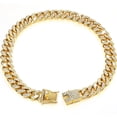 thumbnail image 1 of Collar de gatito de diamantes de imitación, cadena de Metal de lujo para todas las razas, perros y gatos, Collar de perro de enlace cubano, cadena dorada de Hip Hop, Collar para mascotas para cachorro, 1 of 4