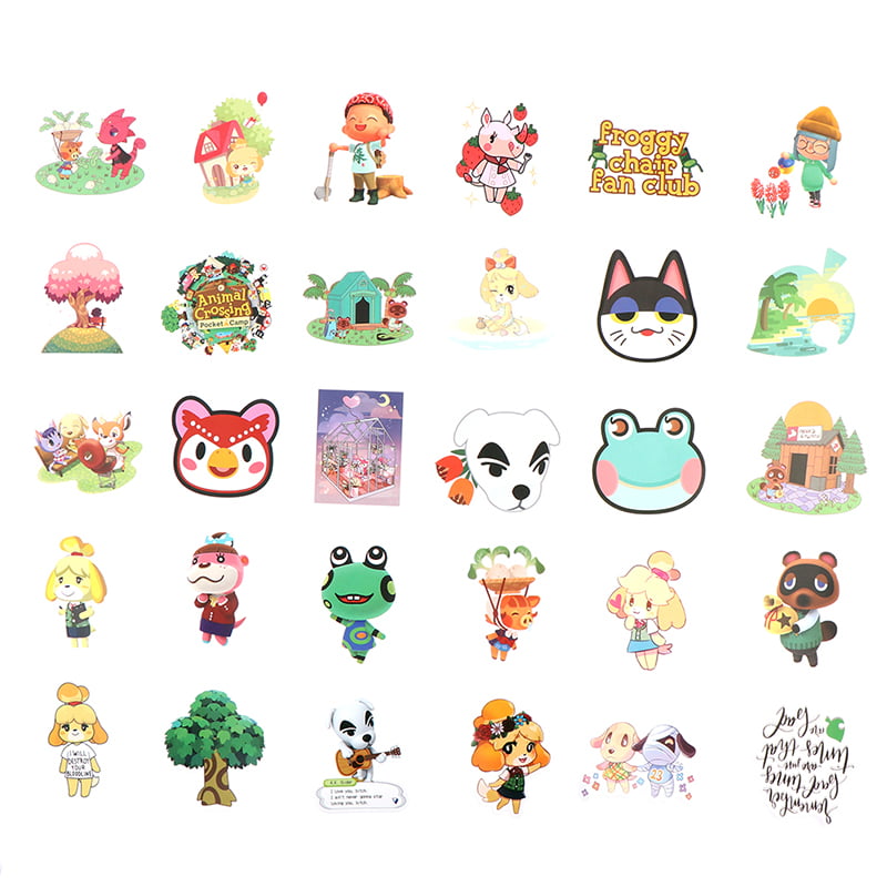 50Pcs Animal Crossing Game Stickers Skateboard Fridge Laptop Luggage Stickjiba