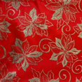 thumbnail image 2 of Glittered Poinsettias Christmas Tree Skirt, 47-1/4-Inch - Red/Gold, 2 of 3