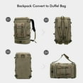 thumbnail image 4 of WITZMAN Travel Backpack for Men Large Carry on Vintage Canvas Luggage Backpack Duffel Bag with Shoe Compartment (A568 Army Green), 4 of 10