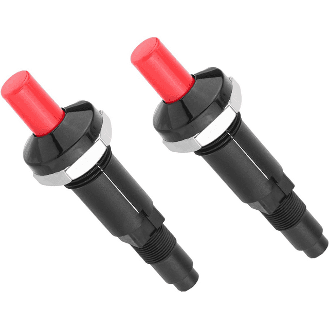 2 Pack Push Button Piezo Igniter, Universal Spark Ignition Replacement for Gas Grill, Fireplace, Oven, Black
