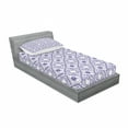 thumbnail image 3 of Floral Bedding Set with Sheet & Covers, Arts and Craft Theme Flower Pattern on Porcelain Inspired Texture Graphic Print, Printed Bedroom Decor 2 Shams, 4 Sizes, White and Blue, by Ambesonne, 3 of 3