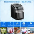 thumbnail image 4 of GIantex Countertop Ice Maker, 26 LBS/24H, 9 Cubes in 6 Mins, Portable Ice Cube Making Machine w/Self-Clean Function, Black, 4 of 10