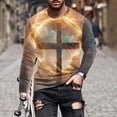 thumbnail image 1 of Blusas y camisas de manga larga con cuello redondo para hombre, blusas casuales de manga larga con cuello redondo, blusas estampadas, blusas de poliéster para hombre, 1 of 5