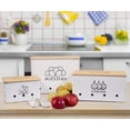 thumbnail image 4 of Juego de 3 latas de cocina para patatas, cebolla y ajo, color blanco, 4 of 6
