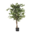 thumbnail image 2 of Indoor Plants, 120CM ARTIFICIAL FICUS TREE, Green Artificial Flowers,Iron+Plastic Outdoor Plants, Household Supplies & Décor, Flowers & Plants 120CM ARTIFICIAL FICUS TREE, 2 of 5