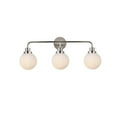 thumbnail image 1 of Living District Hanson Midcentury Modern Bath Sconce 3 Lights E12 Polish Nickel, 1 of 4