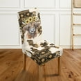 thumbnail image 3 of Xoenoiee Aztec Highland Cattle Sunflower Print Chair Covers for Dining Room, Stretch Dining Chair Covers, Parsons Chair Slipcover, Removable Washable Chair Protector for Hotel Restaurant, 1 Set, 3 of 7