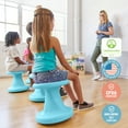 thumbnail image 6 of ECR4Kids Twist Active Wobble Stool, 14in Seat Height, Classroom Furniture, Cyan, 6 of 9
