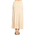 thumbnail image 3 of Women's Trendy Style Solid Maxi Long Skirt High Waist Waistband Relaxed Fit, 3 of 5