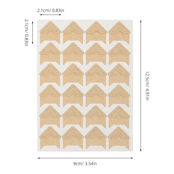 FOLOYORI 10Sheets Easy Remove Photo Corner Stickers for Scrapbooks Albums and DIY Decoration