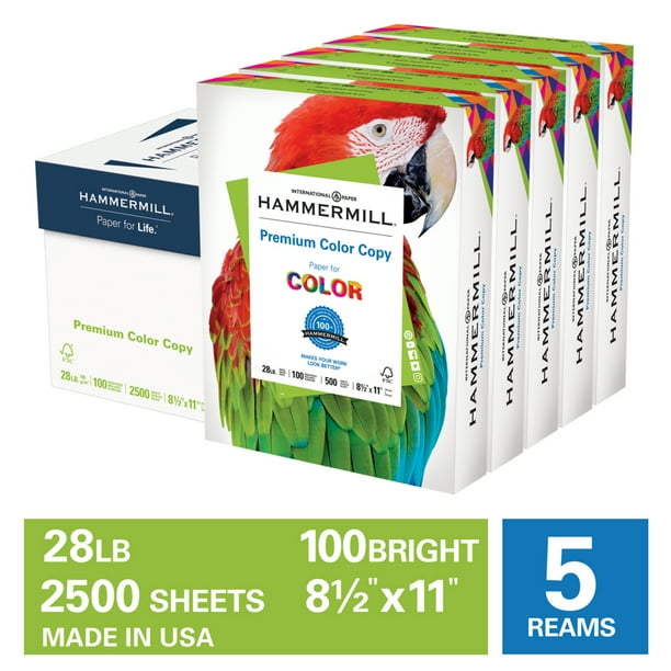 Hammermill Printer Paper, Premium Color Copy 28lb, 8.5x11, 5 Ream