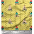 thumbnail image 1 of Soimoi Yellow Rayon Fabric Tent & Arrow Tribal Fabric Prints By Yard 56 Inch Wide, 1 of 3
