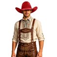 thumbnail image 3 of Cowboy Hat for Men Roll Up Wide Brim Shapeable Western Cowgirl Fedora Lightweight Summer Beach Outdoor Sun Protection, 3 of 5
