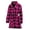 504, variant on Hot Red Buffalo Plaid Women Bathrobe One Size Univeral Fits, Checkered Caro Plaid Tartan Fashion Lightweight Plush Fleece Long Robe For Women
