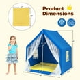 thumbnail image 3 of Costway Unisex Toddlers Large Star Lights Play Tents, Polyester Cotton Blue, 3 of 10