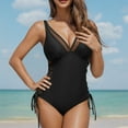 thumbnail image 2 of Kmdttou One Piece Swimsuit Women Women Solid Color Sexy Backless Strap Bikini Swimsuit Up to 65% off!, 2 of 4