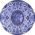 thumbnail image 1 of Ahgly Company Indoor Round Animal Blue Traditional Area Rugs, 7' Round, 1 of 4