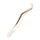 thumbnail image 2 of Pinzas curvas ergonómicas para pestañas, con peine para cejas, extensiones de pestañas portátiles DIY Dorado, 2 of 9
