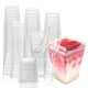 thumbnail image 1 of EASERCY Paquete de 100 vasos de postre de plástico de 5 oz con tapas, parfait de yogur/vaso de aperitivo con tapas para fiesta, mini vasos de postre con cucharas, vasos de postre para pudín, frutas y, 1 of 5