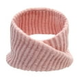 thumbnail image 1 of Pink Neckerchief Outdoor Bib Solid Color Warm Wool Bib Double Thickened Single Head Bib, 1 of 2