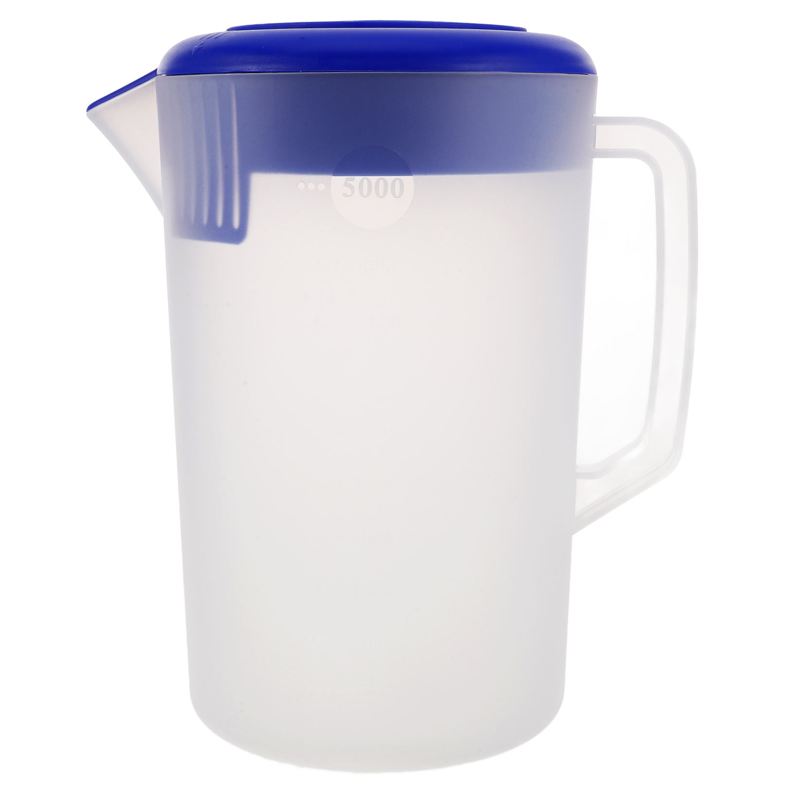 Masteelf 5L Plastic Pitcher with Lid and Handle, Water Jug for Juice, Ice Tea, Lemonade, , Cold and Hot Beverages