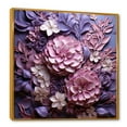thumbnail image 2 of Designart "Symphonic Royal Amethyst Paper Mache" Lilacs Floater Framed Wall Art Prints, 2 of 5