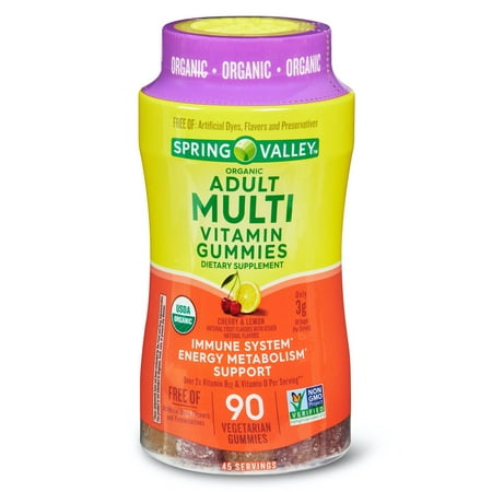 Spring Valley Organic Adults’ Multivitamin Vegetarian Gummies 90ct