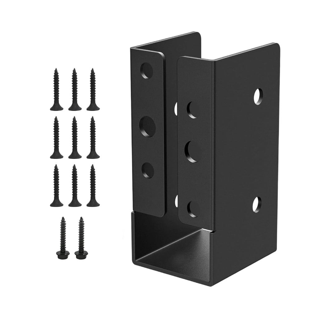 2Pcs Adjustable Fence Bracket Concealed Support Beam Hanger Flange Enduring
