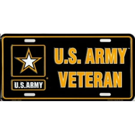 U.S. Army Veteran Metal License Plate