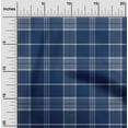 thumbnail image 1 of oneOone Viscose Jersey Dark Blue Fabric Madras Check Dress Material Fabric Print Fabric By The Yard 60 Inches Wide, 1 of 5