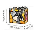 thumbnail image 3 of Stained Glass Style Acrylic Plant Pot, Flower Pot with Drainage Hole, Flower Puppy Planter Pot, Cute Succulent Pot, Plant Lover Gift, 3 of 5
