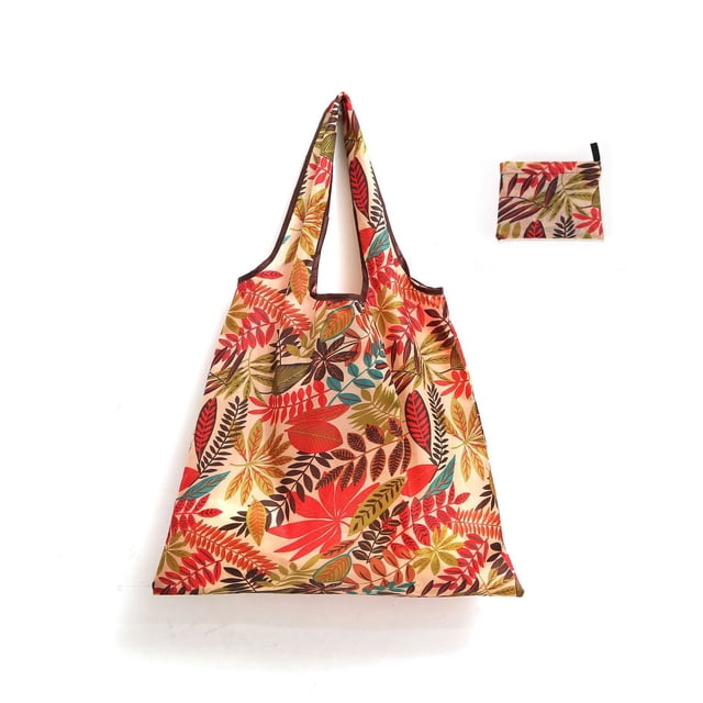 Bolsa de compras plegable de gran capacidad Bolsa plegable ecológica Bolsa de almacenamiento portátil impresa creativa y portátil