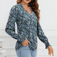 thumbnail image 6 of SOMER Women's V Neck Long Sleeve Shirt Blouse Dressy Tops Tunic Shirts with Ruffle Cuffs Puff Sleeve Fall Business Casual Fashion Clothes 2025, 6 of 6