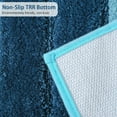 thumbnail image 3 of Striped Bathroom Rug Gradient Bath Mat Non-Slip Door Mats Soft Shaggy Thick Bath Rugs Absorbent machine washable Floor Mats for Bath Room, Toilet, Bedroom, Kitchen，20''x 32''，Blue, 3 of 7