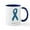 White/Navy Inside, variant on CafePress - Conquer All. Teal Ribbon Mugs - 11 oz Ceramic Mug - Novelty Coffee Tea Cup