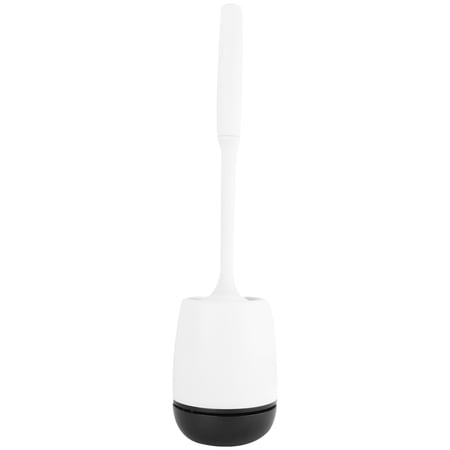 OUNONA Toilet Brush Silicone Closet Bowl Brush Soft Bristle Cleaning Brushes Toilet Brush Holder Black (Wall-Mounted)