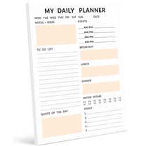 Inkdotpot Daily Planner Tear Off Pad, To-Do List Notepad- 50 Undated Sheets- Day Schedule Planner- Work Planner- Day Organizer Notepad- Meal PrepProductivity Notepad With Sleeve-5.8 x 8.2inches