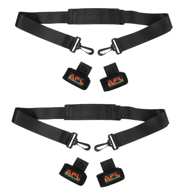 2x Correa de Varilla de Pesca Autoadhesiva Ajustable Trastos de Pescador con Clips Mosquetón Duradero Ligero Sunnimix Correa de la barra de pesca