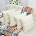 thumbnail image 2 of Home Soft Things Faux Fur Throw Pillow Cover 4 Piece Set-Antique White - 20" x 20", 2 of 9