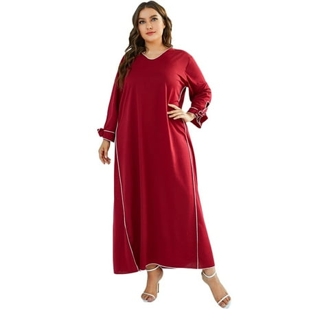 

Pretty Comy Women s Plus Size Long Sleeve Gown Nightgown