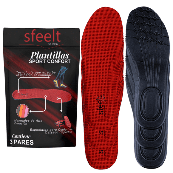 SFEELT – 3 Pares SPORT • Plantillas Antifatiga de Máximo Rendimiento